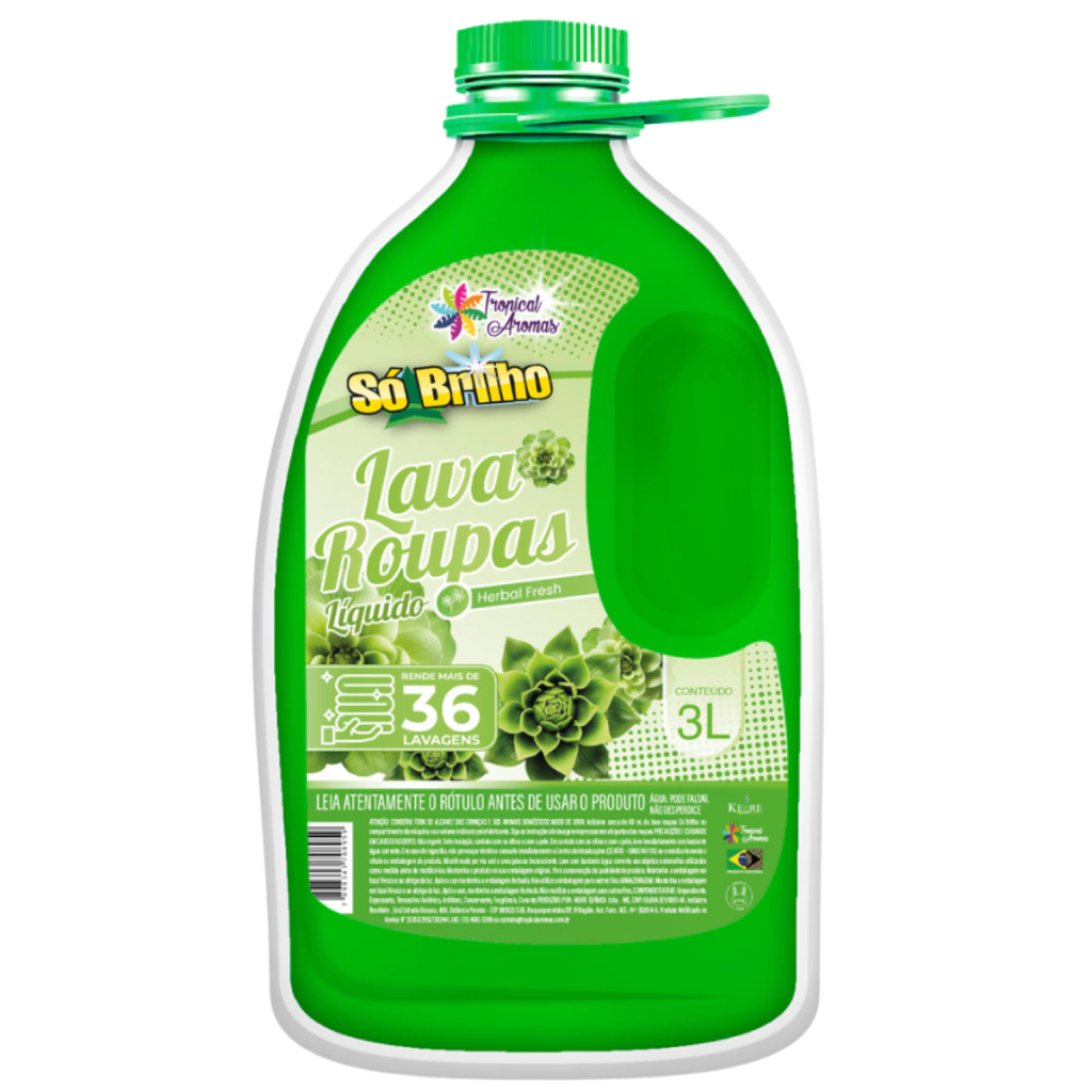 [2730] Lava Roupas Liquido 1 Lt Tropical Aromas  - Herbal Fresh